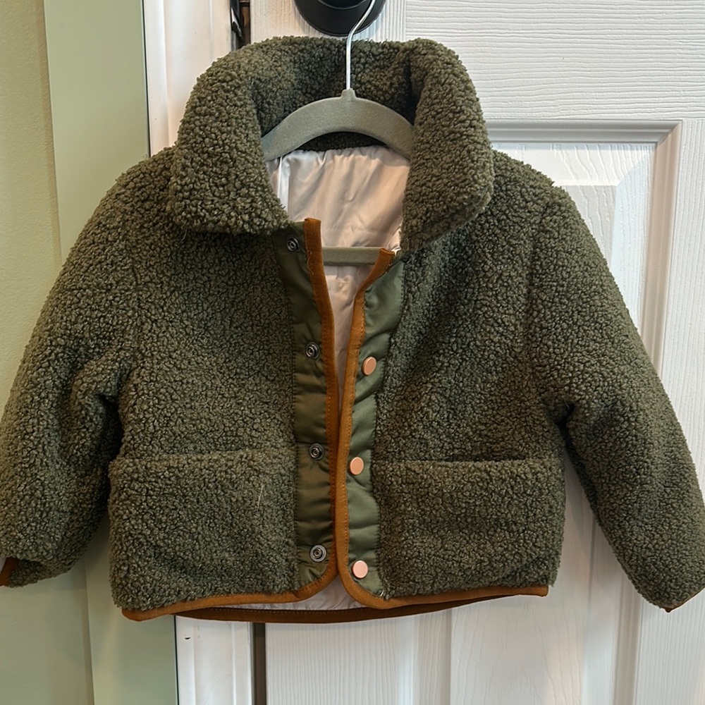 Rothschild reversable Cozy Olive Green Sherpa Jacket